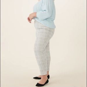 Cooper & Ella Elle Straight-Leg Plaid Ponte Pants XL new